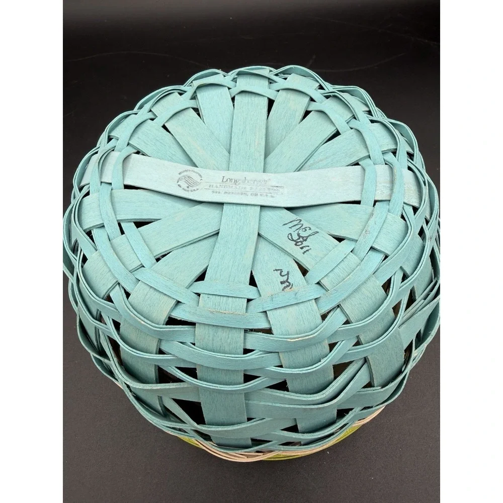 🧺💙 Longaberger 2011 Summer Loving Small Ware – Turquoise w/ Protector 💙🧺
